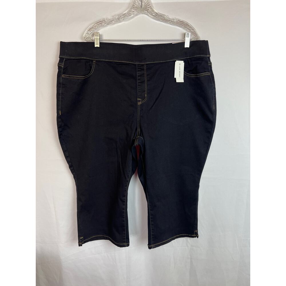 Comfort Luxe Lane Bryant Jegging Pedal Pants 24 Black Pull-On High Rise Stretch
